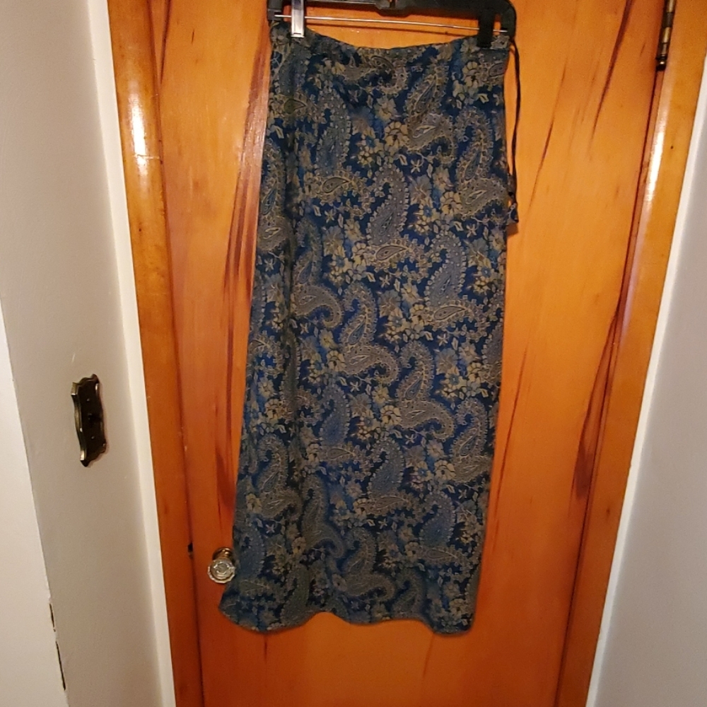 Sacred Threads Paisley Print A Line Long Skirt